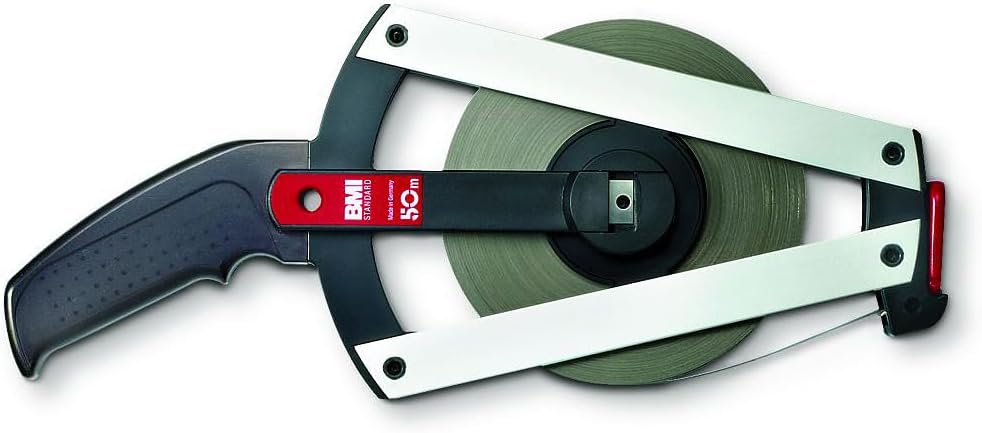 BMI 2397373 Stahlbandmass 100-AF mit Teilung im Standard Rahmen, 13 mm x 100 m