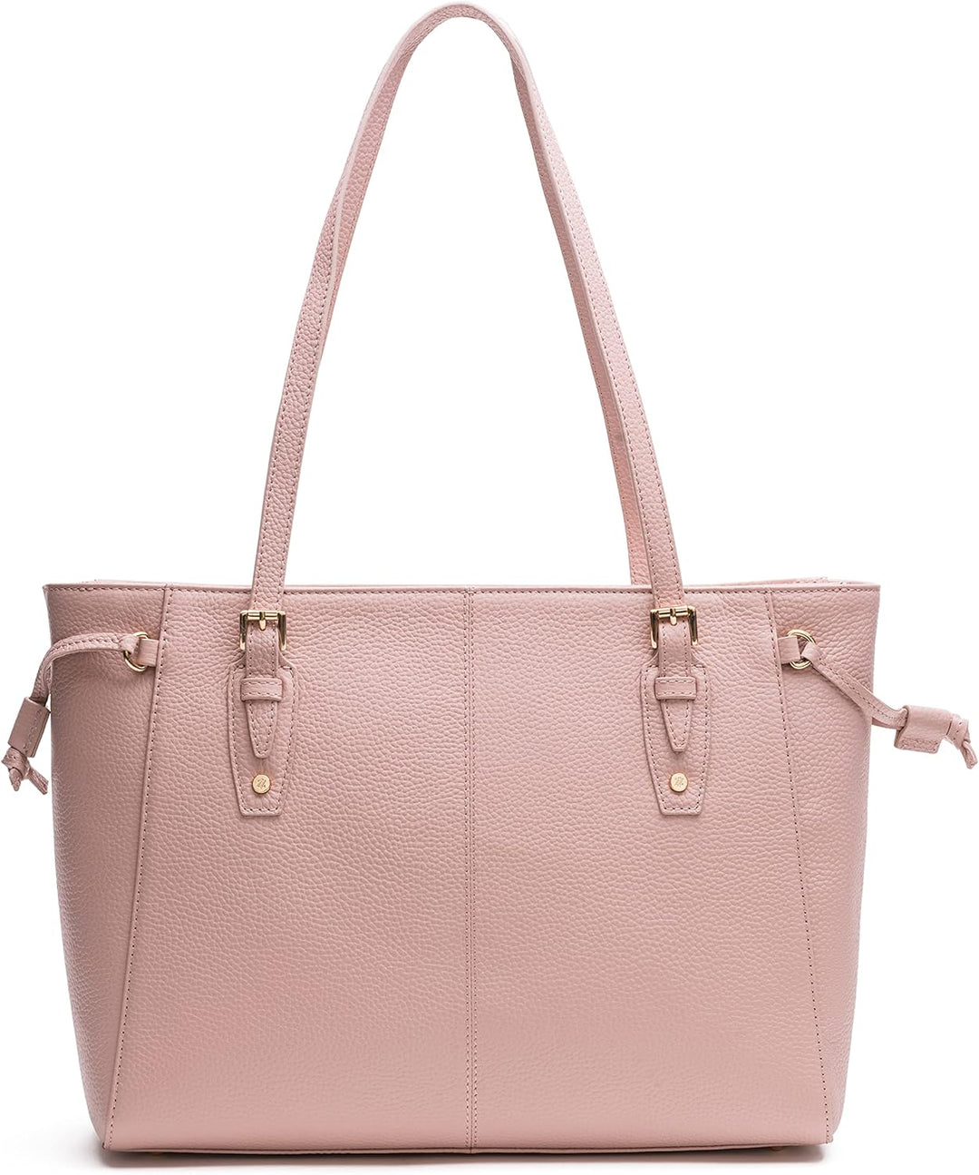 Lazarotti Bologna Leder Shopper Tasche Damen | Tote Bag mit seitlichen Kordelzügen | XL Schultertasc