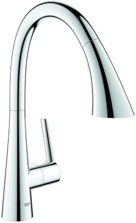 GROHE Zedra - Einhand-Spültischbatterie (langlebige Oberfläche, Einlochmontage, Schwenkbereich 360°)