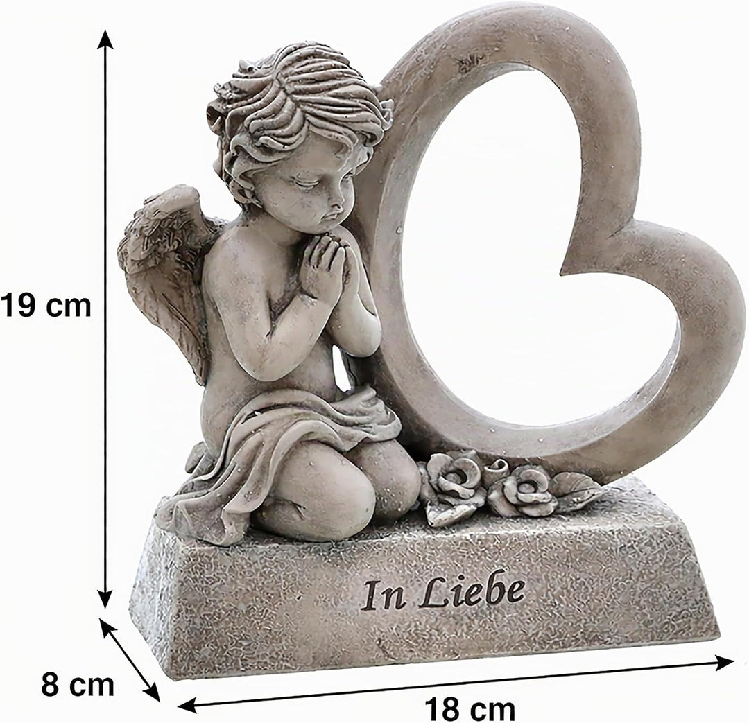 Annastore Besinnliche Grabdeko zur Erinnerung, frostfest und witterungsbeständig Grabschmuck - Grabf