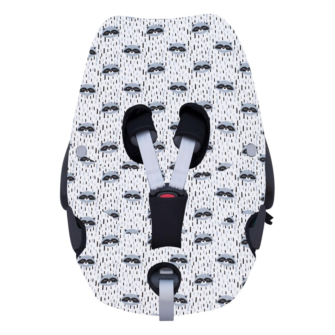 JYOKO KIDS Bezug kompatibel mit Maxi Cosi Pebble 360 Y FamilyFix 360, aus Baumwolle (Raccon) Raccon