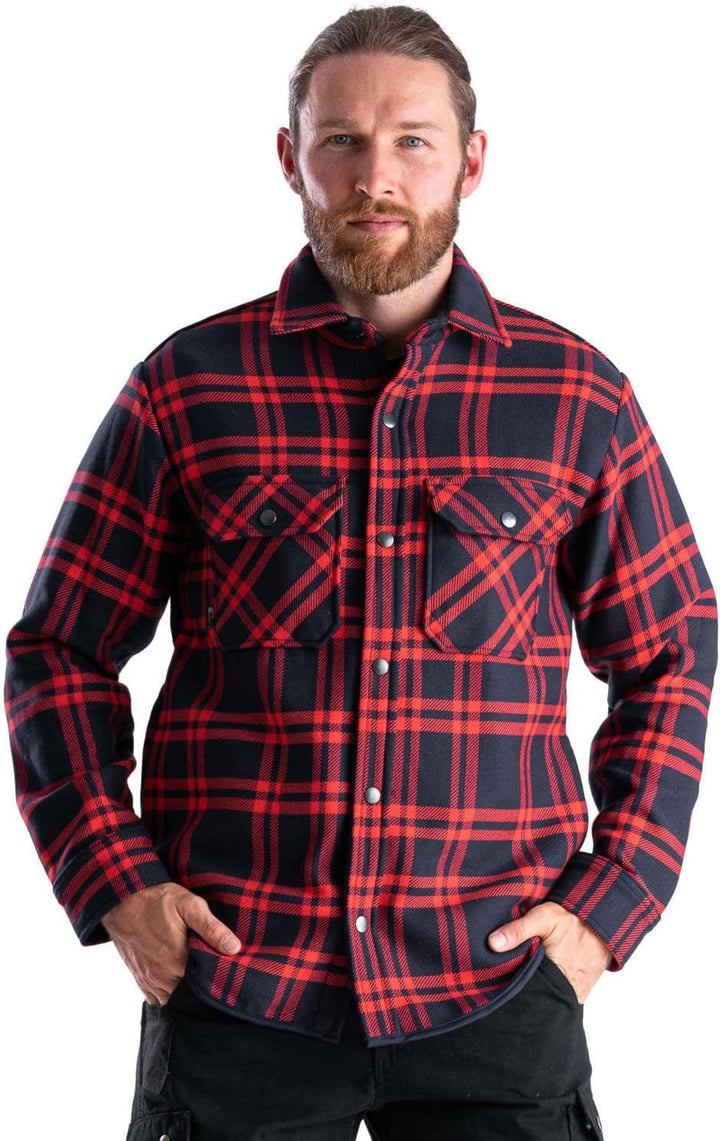 orgnatur® - Hemdjacke Milan - Kariertes Arbeitshemd  aus Bio-Baumwolle - Hemd im Holzfäller-Look - r