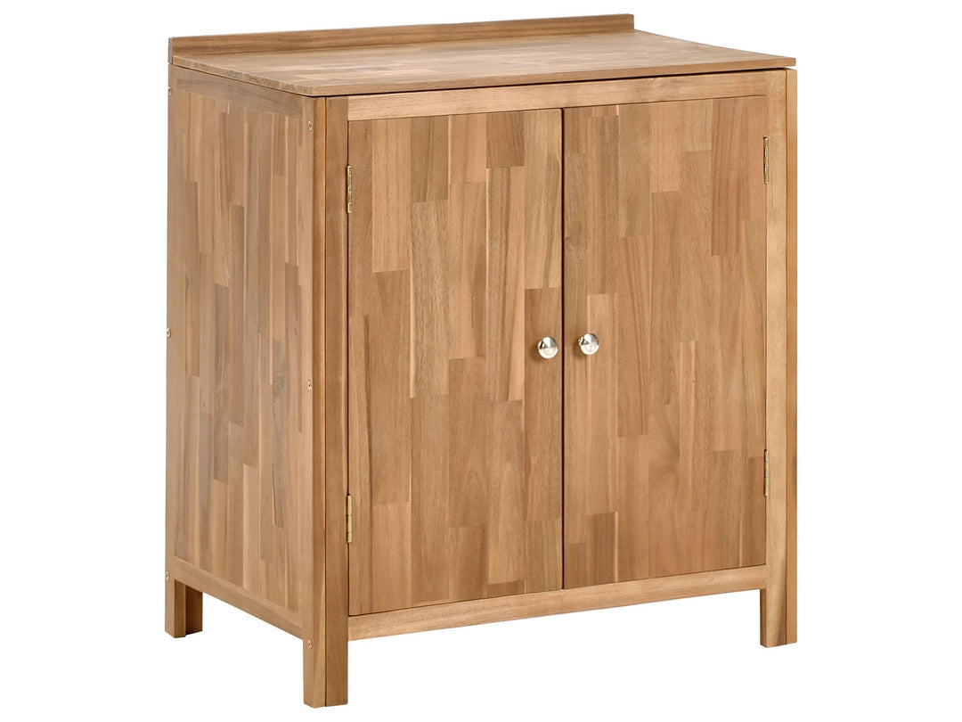 Beliani Outdoor-Küchenschrank Akazienholz braun breit 50x80x90 cm mit 2 Türen Venosa