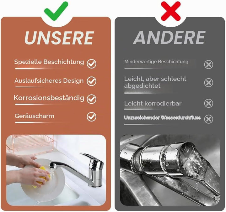 Wasserhahn Küche Küchenarmatur mit Einhebelmischer Armatur Küche Keramikkartusche Mischbatterie Küch