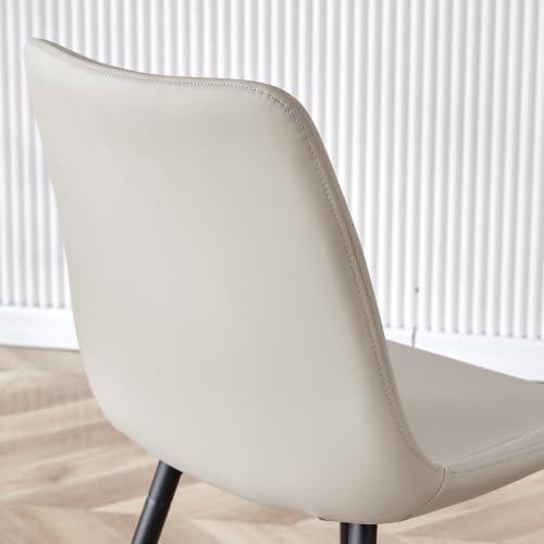 Esszimmerstühle 4er Set Kunstleder – Polsterstuhl mit breiter Sitzfläche & Rückenlehne, ergonomisch,