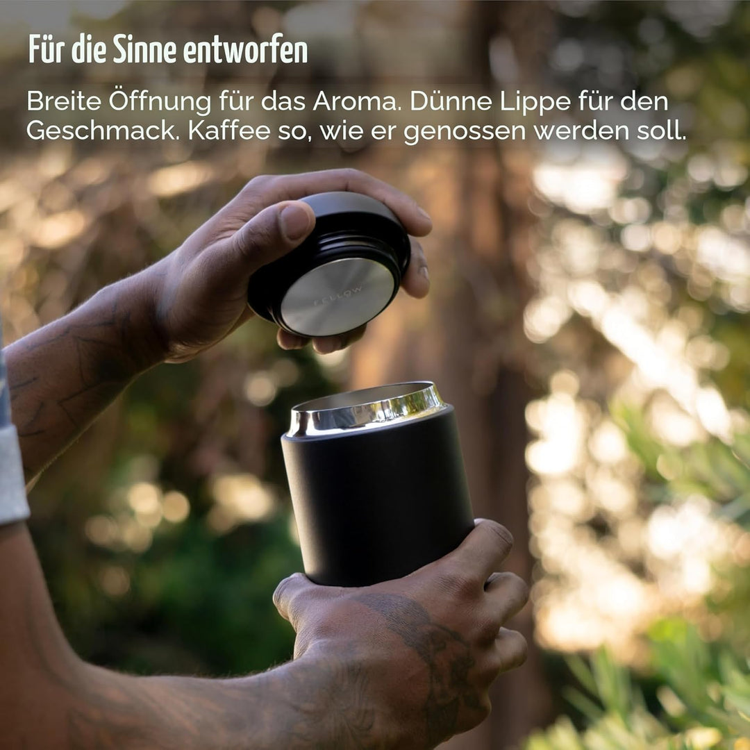 Fellow Carter Everywhere Tasse, vakuumisoliert, mit True Taste Keramikbeschichtung, Mattschwarz, 340