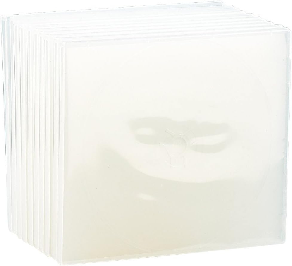 PEARL DVD Hüllen: Doppel CD Slim Soft Boxen im 50er-Set, 7 mm, transparent (Leere CD-Hüllen, Softbox