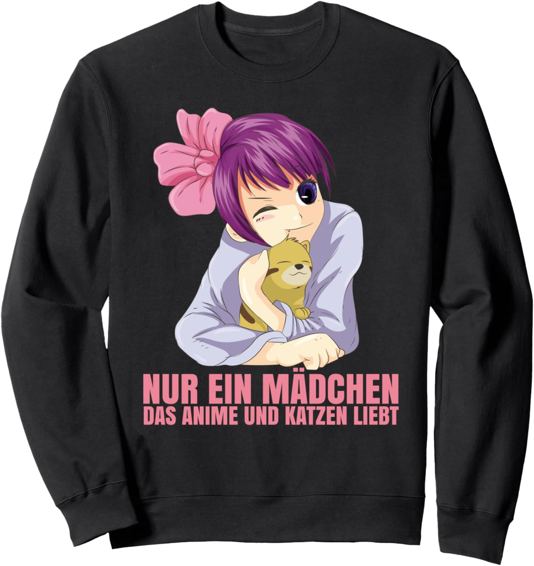 Japanischer Manga Otaku Kawaii Haustier Katze Anime Mädchen Sweatshirt