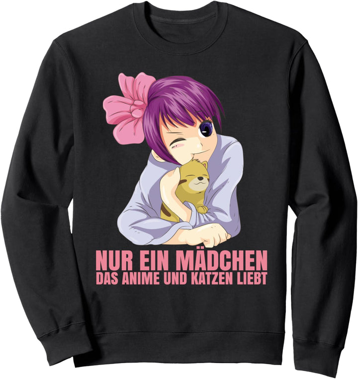 Japanischer Manga Otaku Kawaii Haustier Katze Anime Mädchen Sweatshirt