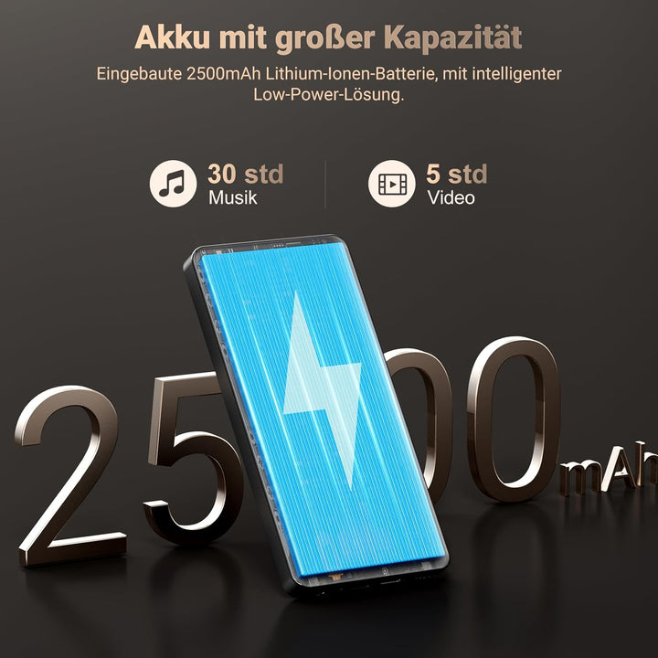 128GB MP3 Player mit Bluetooth WiFi und Kamera, Oilsky Android 13.0 Spotify MP3 Musik Player mit Lau