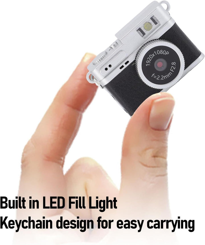 Annadue Vintage Keychain Kamera 1080p HD, 2MP Foto und Videos, 0,96 Zoll Bildschirm, LED Fülllicht,