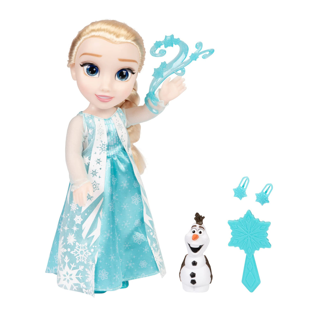Disney Die Eiskönigin - Frozen - Singende ELSA Puppe 35 cm, singt „Let It Go“, inklusive Zubehör für