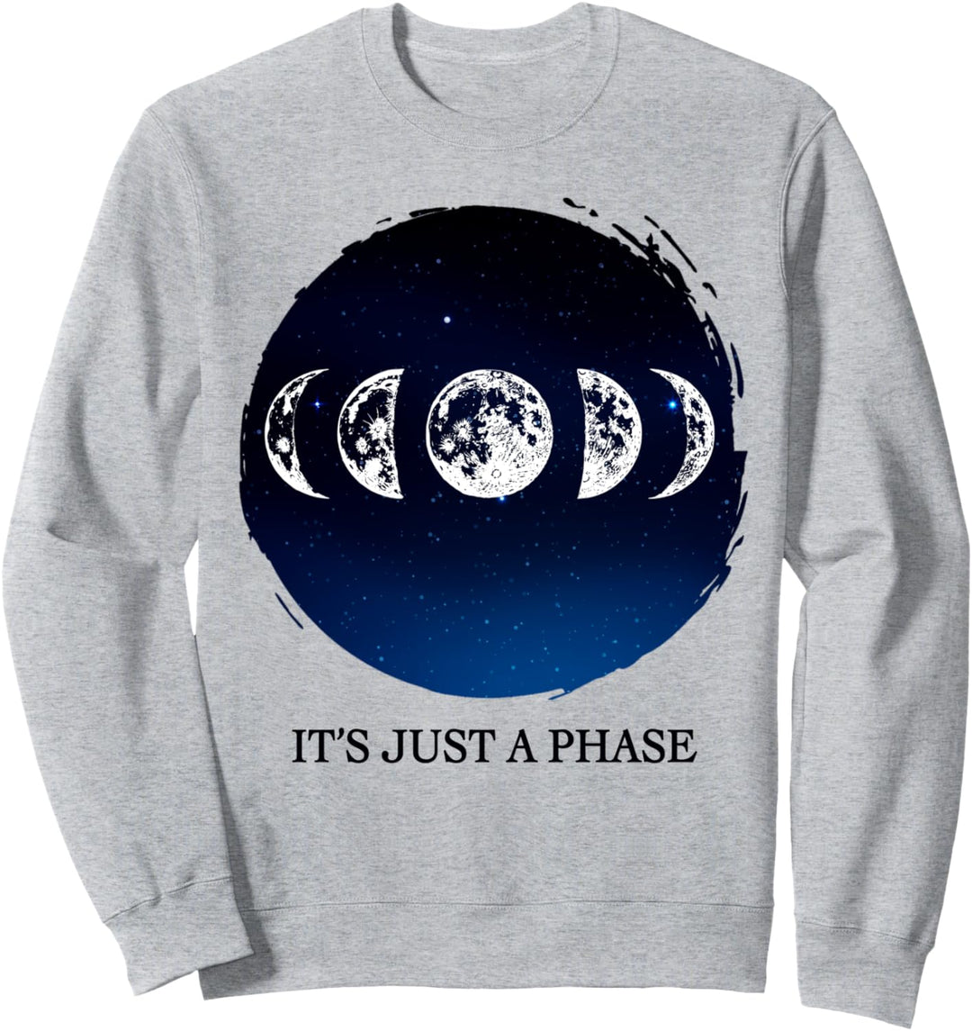 Lunar Moon Phases Nerdy Space & Science Waxing Halbmond Sweatshirt