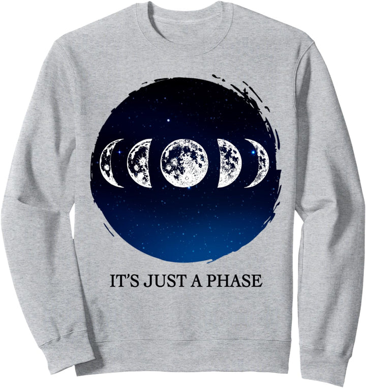 Lunar Moon Phases Nerdy Space & Science Waxing Halbmond Sweatshirt