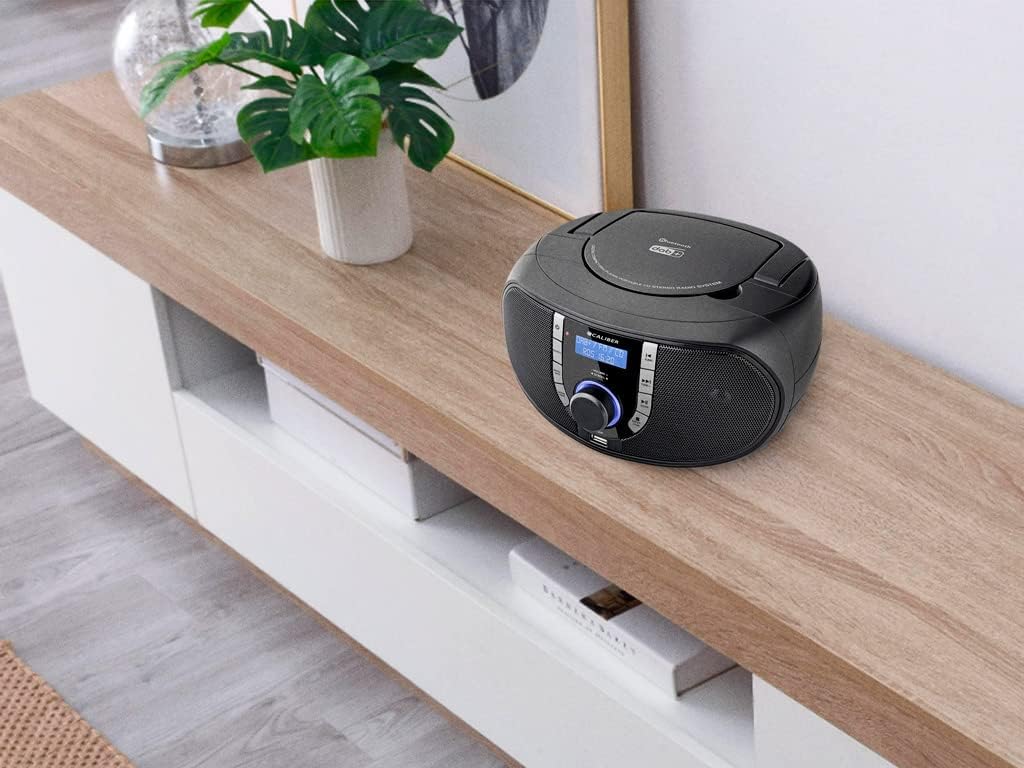 Caliber Tragbares Radio - USB - DAB Plus und FM-Radio mit RDS - CD-Player mit Bluetooth - LCD Anzeig