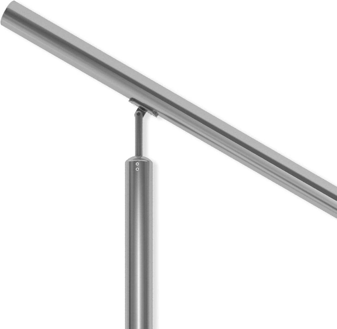 DOLLE Geländer Edelstahl Hauseingang aufgesetzte Montge 2 Pfosten Länge 150 cm Höhe 100 cm witterung