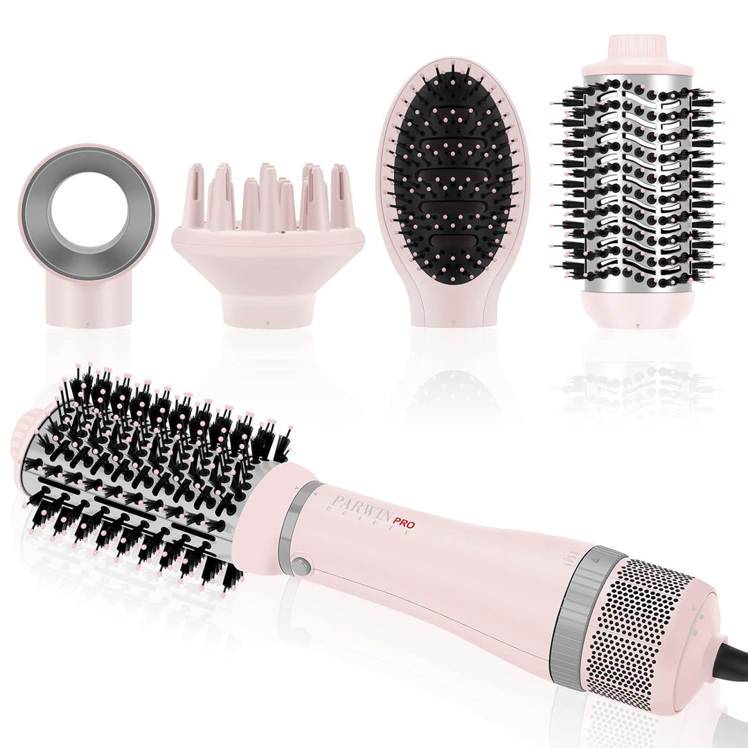 4 IN 1 Haartrockner Warmluftbürste Set, PARWIN PRO BEAUTY Styler-Set, Föhnbürste mit 4 Aufsätze zum