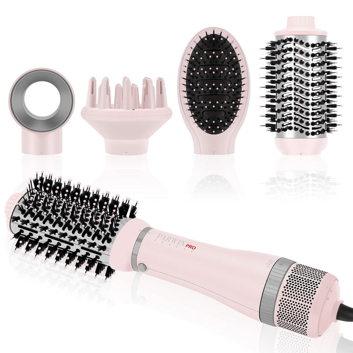 4 IN 1 Haartrockner Warmluftbürste Set, PARWIN PRO BEAUTY Styler-Set, Föhnbürste mit 4 Aufsätze zum