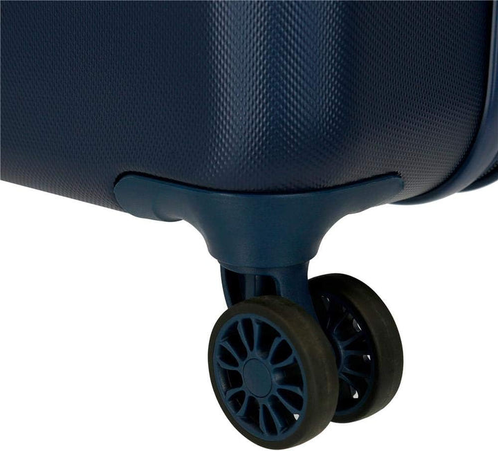 Movom Riga Kabinenkoffer Blau 40x55x20 cms Hartschalen ABS Kombinationsschloss 37L 3Kgs 4 Doppelräde