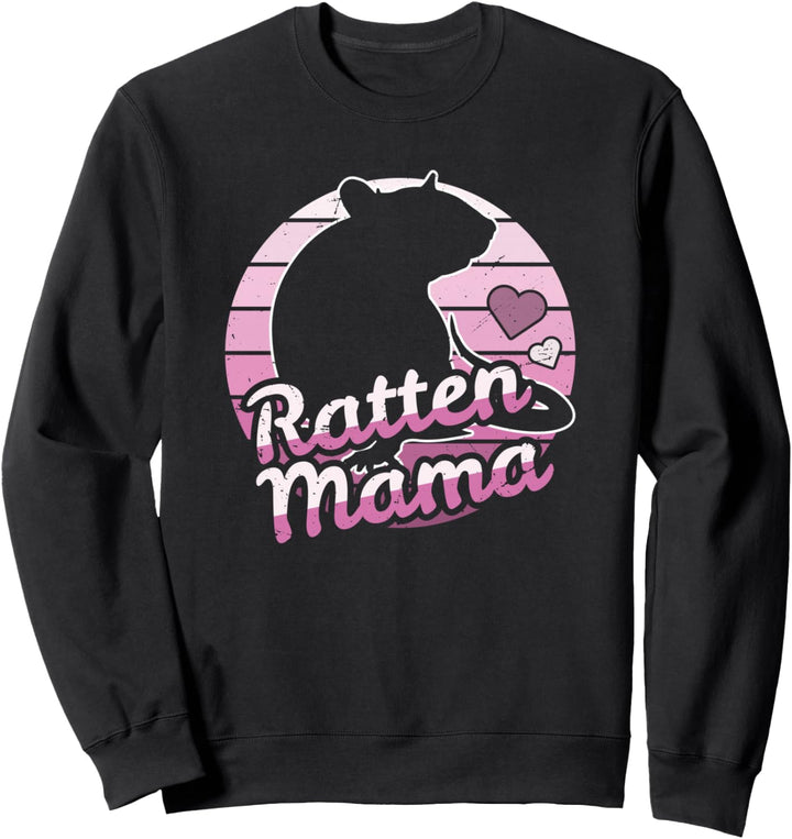 Rattenmama | Witziger Ratten Spruch | Vintage Farbratte Sweatshirt