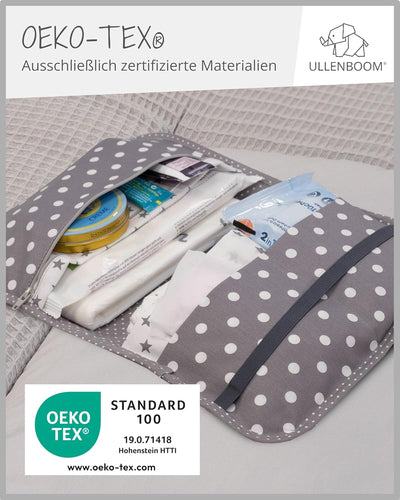 ULLENBOOM ® Windeltasche für unterwegs (Made in EU) - Wickeltasche für bis zu 3 Windeln, Feuchttüche