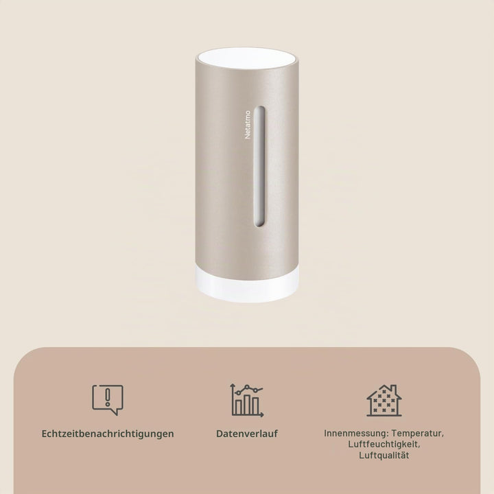 Netatmo Zusätzliches Smartes Innenmodul für Netatmo Wetterstation, Überwachung von Temperatur, Luftf