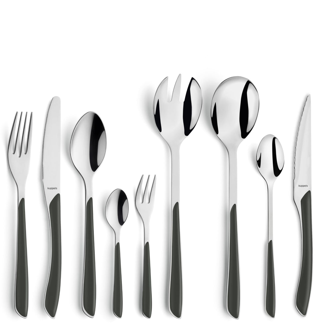 Kuppels PRISMA Besteck Set aus Edelstahl matt, Essbesteck 44-teilig, für 6 Personen, hochwertige Kun