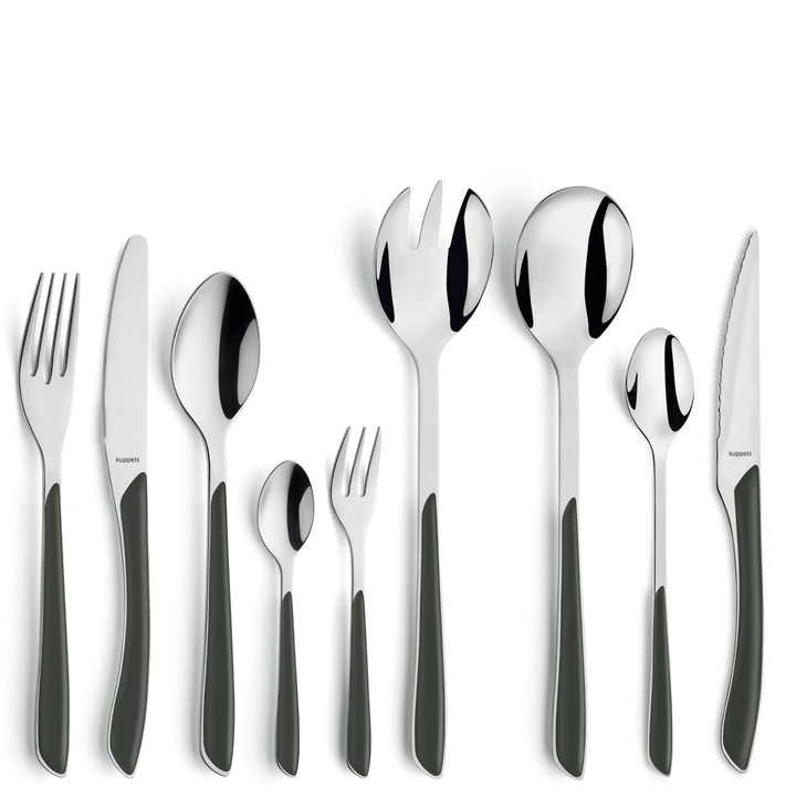 Kuppels PRISMA Besteck Set aus Edelstahl matt, Essbesteck 44-teilig, für 6 Personen, hochwertige Kun