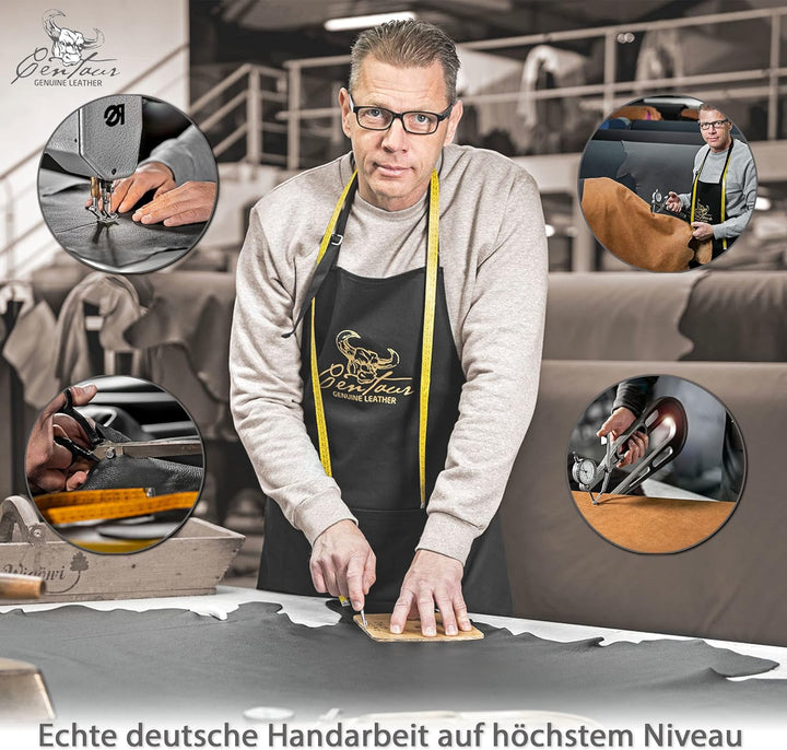 Centaur - Hochwertige Leder Schreibtischunterlage - Champagner/Beige 40x60 cm - ideal für Büro und Z