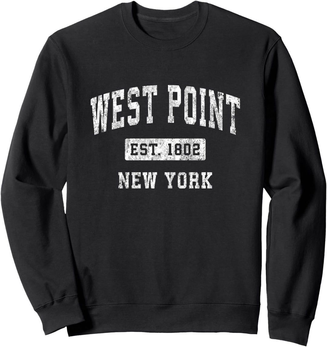 West Point New York NY Vintage etabliertes Sportdesign Sweatshirt