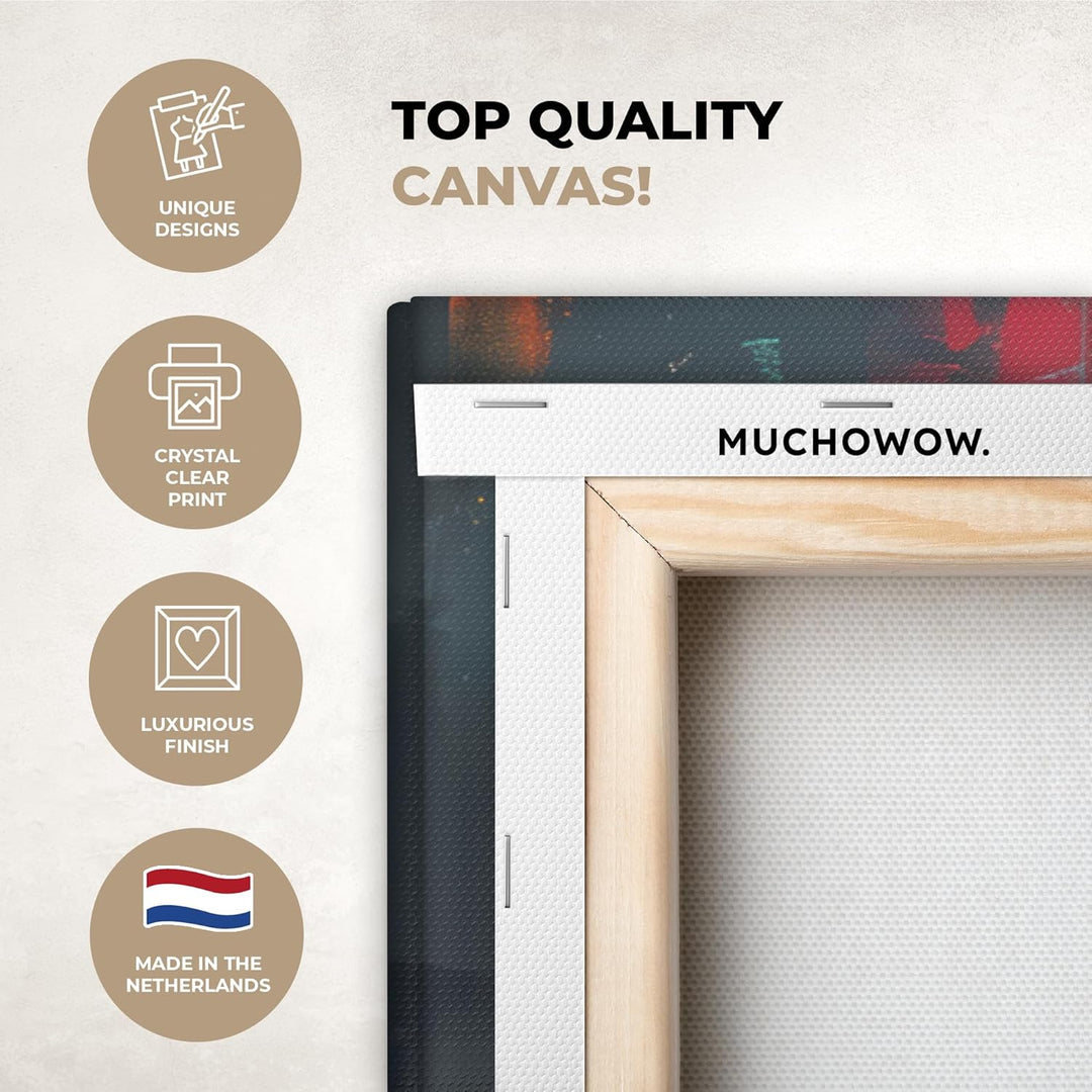 MuchoWow© Leinwandbild Gross 120x80 cm XXL Dekoration Wohnzimmer Bilder Aufhängen Wall Decoration Li