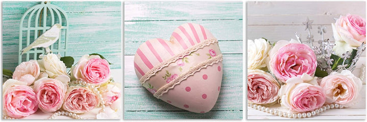 Feeby Frames, Leinwandbild, Bilder, Wand Bild - 3 Teile - Panoramabild, Wandbilder, Kunstdruck 240x8