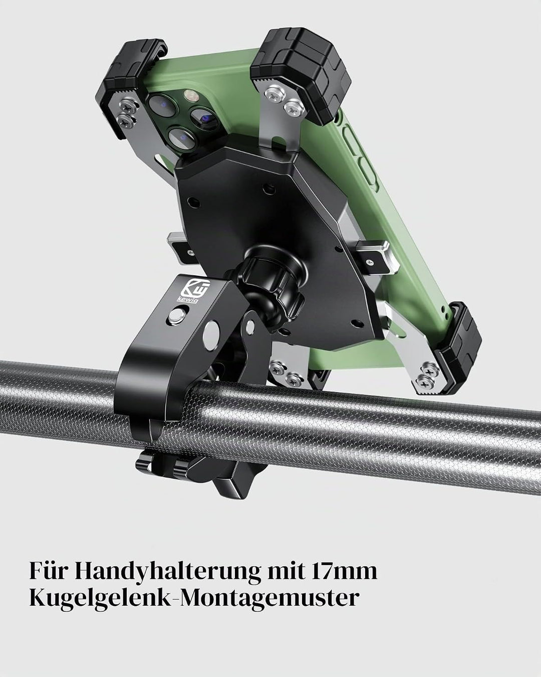 BRCOVAN Aluminiumlegierung Lenkerklemmbasis mit 17mm TPU Kugel für Schienen mit Einem Durchmesser vo