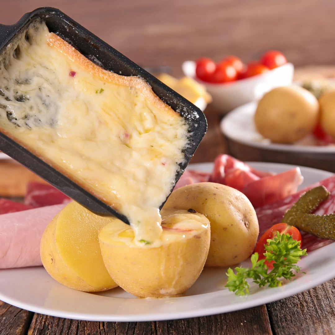 SOS ACCESSOIRE Raclette-Pfannen, antihaftbeschichtet, 1 bis 12 Stück, quadratisch, kompatibel mit Te