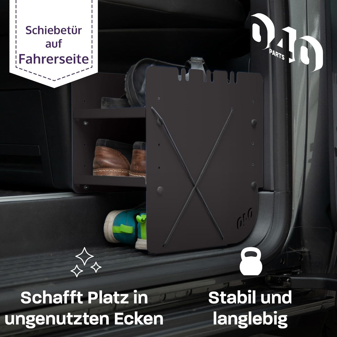 Schuhregal SCHWARZ FAHRERSEITE Zubehör passend für VW T5 T6 T6.1 California Schuhorganizer Schuhtasc