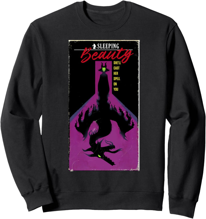 Disney Sleeping Beauty Maleficent Classic VHS Style Poster Sweatshirt