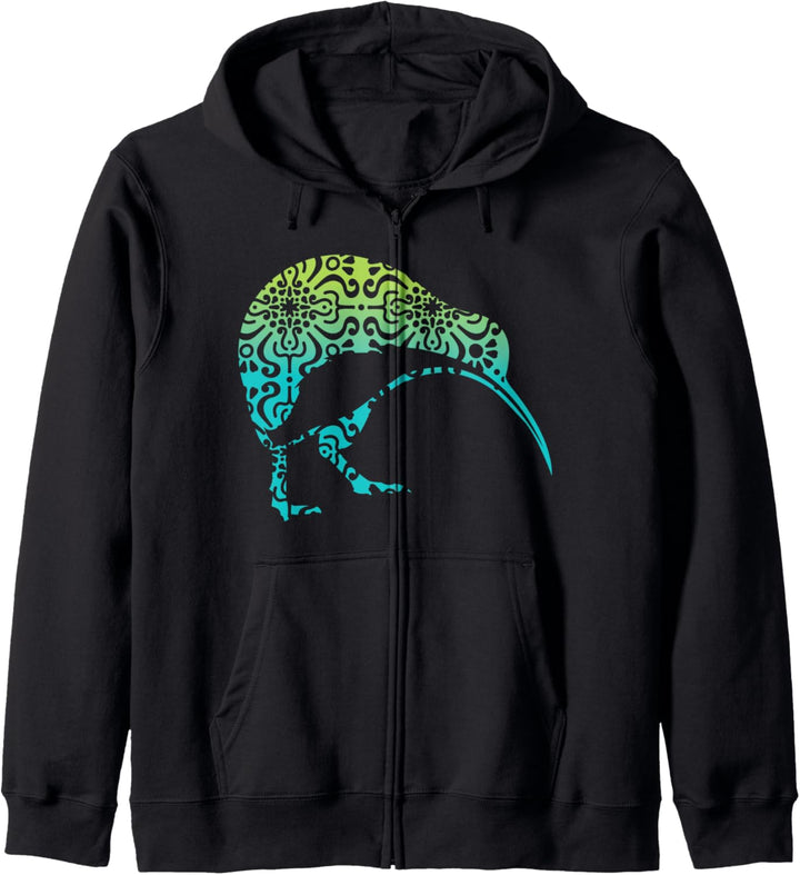 Maori Kiwi Tribal Aboriginal New Zealand Bird Art T-Shirt Kapuzenjacke
