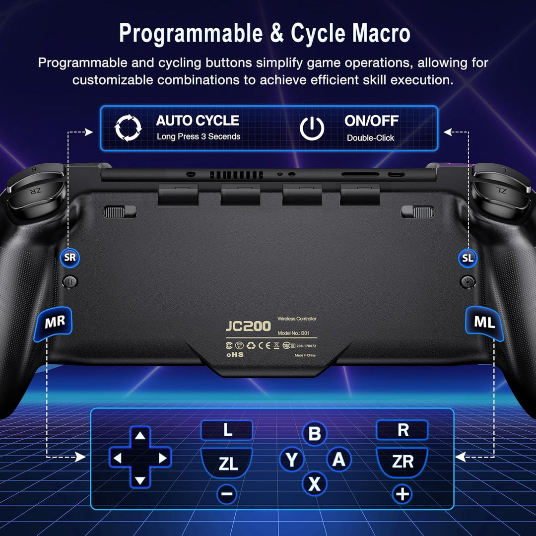 Handheld Switch Controller, Switch Controller Griffe mit 4xSpiele Karten Slots, Switch Spiele Zubehö