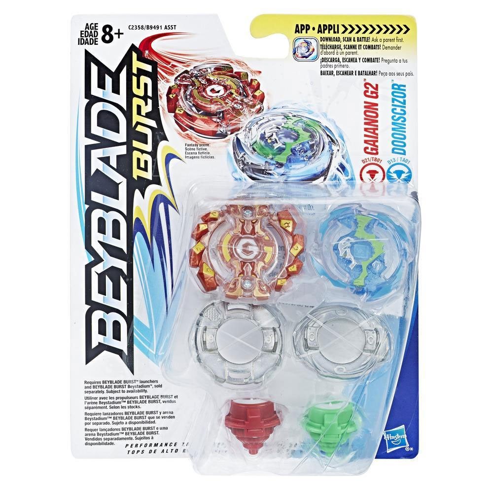 Hasbro Bey Blade C2358EL2 Burst Evolution Gainon G2 and Doomscizor Doppelpack