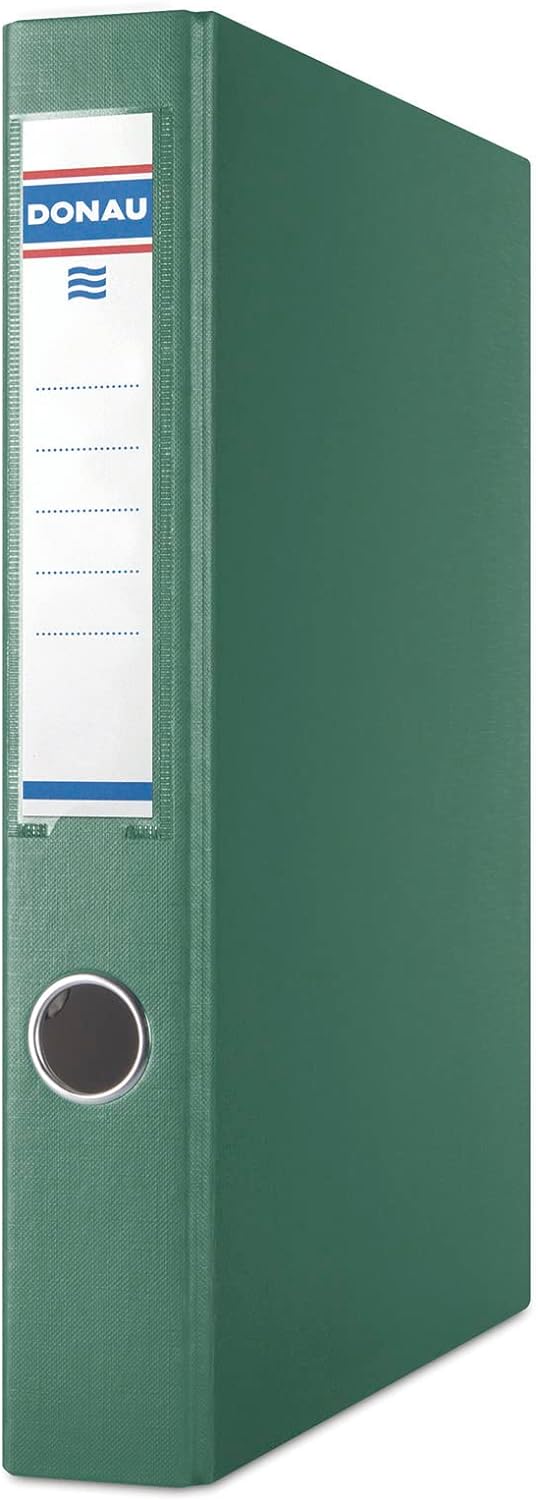 DONAU 3934001PL-06 Ringbuch/Grün | 4-D-Ring-Mechanik 30mm DIN A4 Ringordner Pappe/Kunststoff | Aus 1