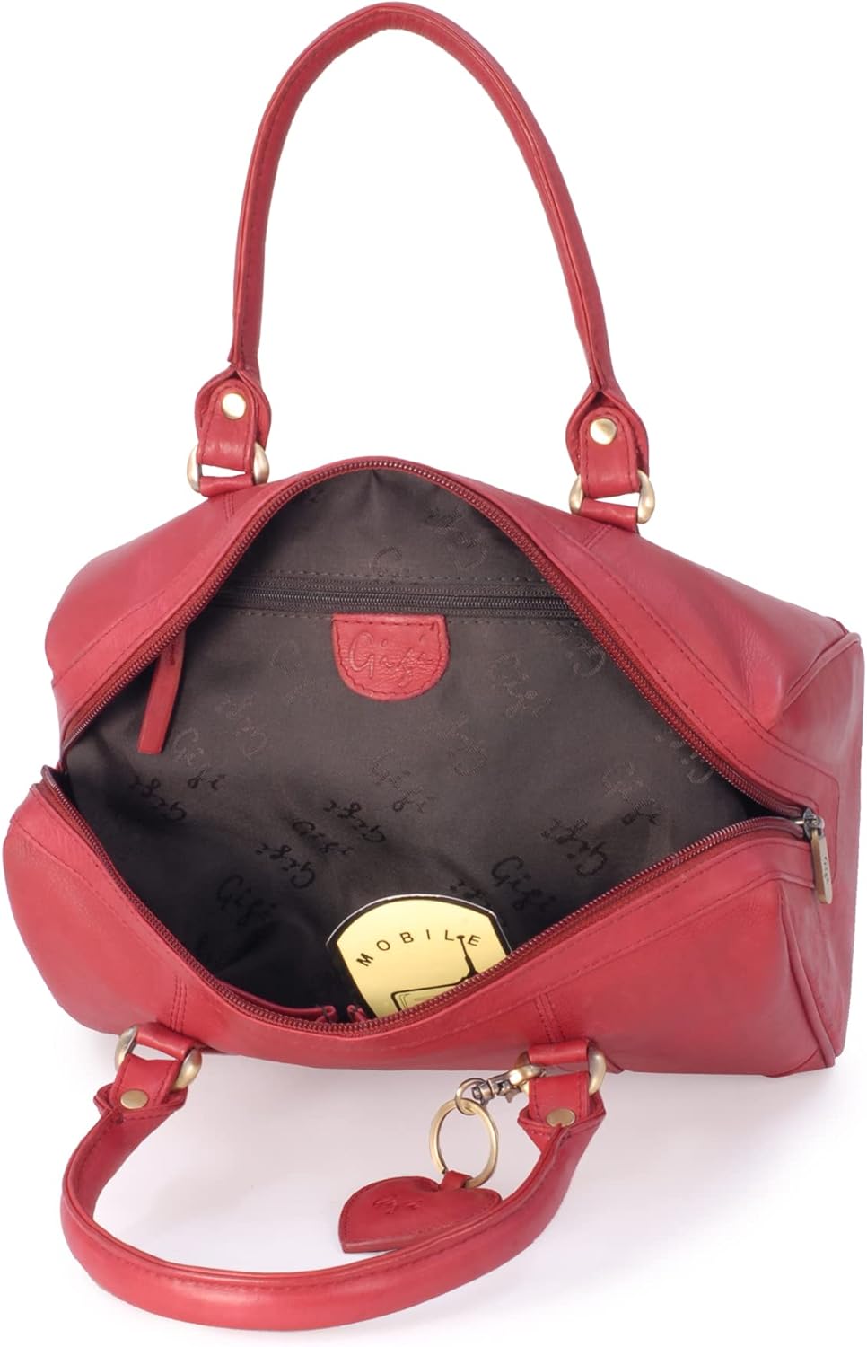 Gigi - Leder - Damenhandtasche/Lederhandtasche - OTHELLO 5067" Rot, Rot