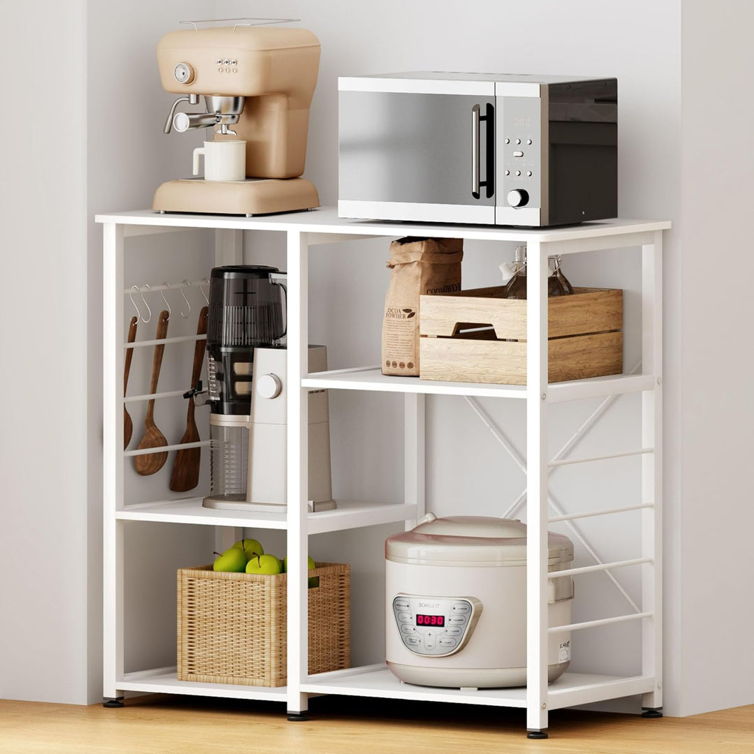 soges Bäckerregale Küchenregal Standregal Mikrowellenhalter Bäcker Regal Haushaltsregal mit 3 Ablage