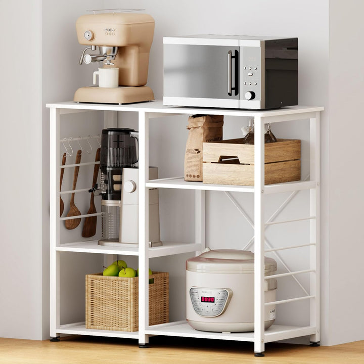 soges Bäckerregale Küchenregal Standregal Mikrowellenhalter Bäcker Regal Haushaltsregal mit 3 Ablage