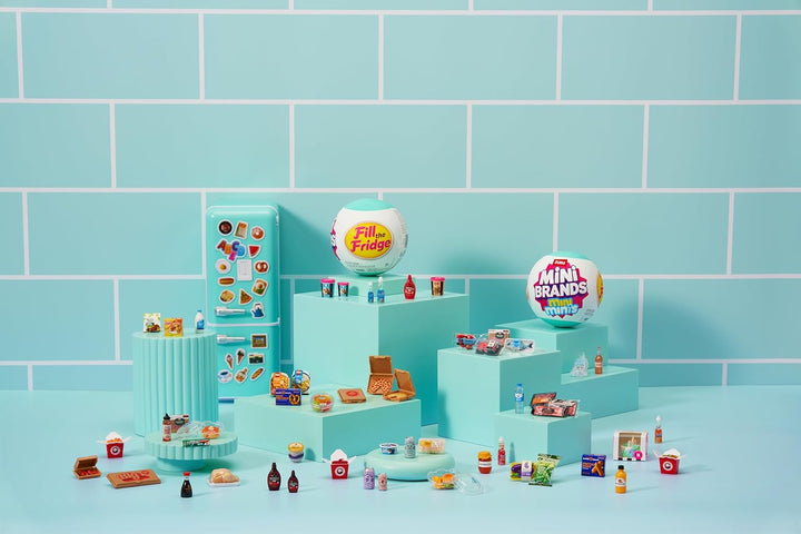 Mini Brands Fill The Fridge Spielset mit UV-Licht von ZURU, zum Sammeln, DIY, Harz zum Spielen, Exkl