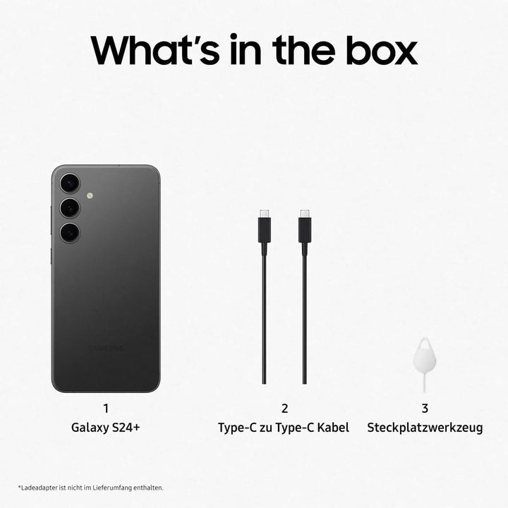 Samsung Galaxy S24+ AI Smartphone, 12 GB RAM, 256 GB Speicher, Onyx Black, 3 Jahre Herstellergaranti