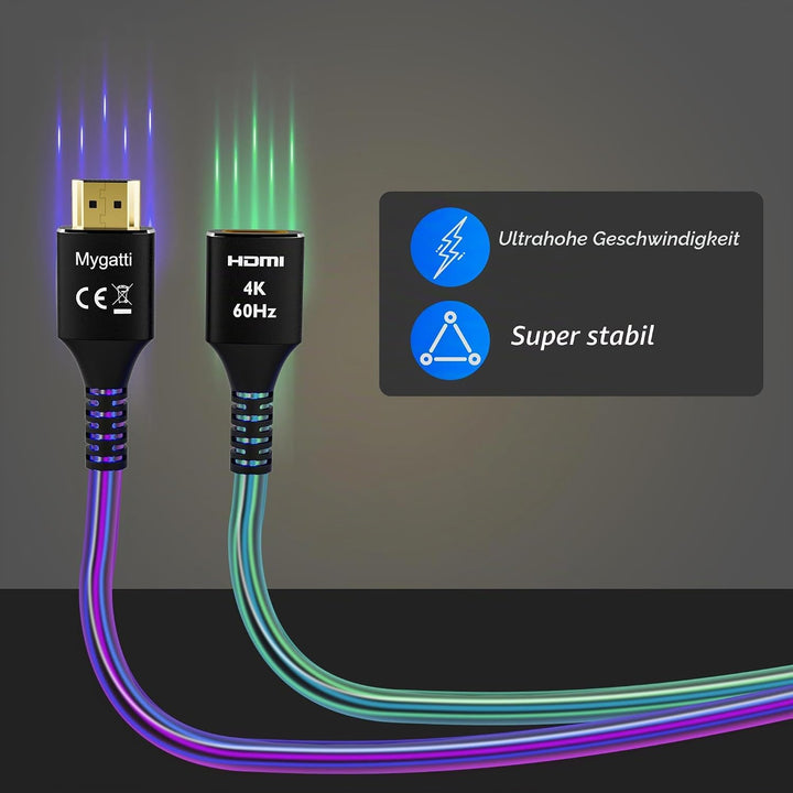 HDMI 2.0 Verlängerungskabel(10 Meter),HDMI Stecker auf Buchse 4K@60Hz, HDMI Kabel, HDMI Extender,kom
