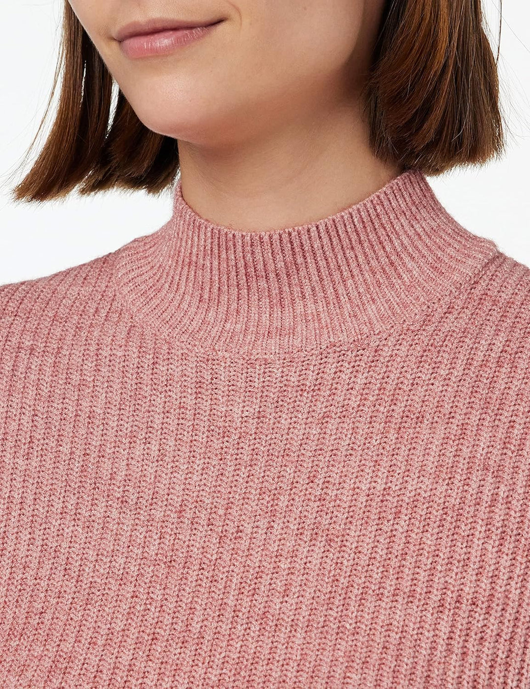 ONLY Damen Onllesly L/S Ballon Ex KNT Pullover Sweater XS Dusty Rose/Detail:melange, XS Dusty Rose/D