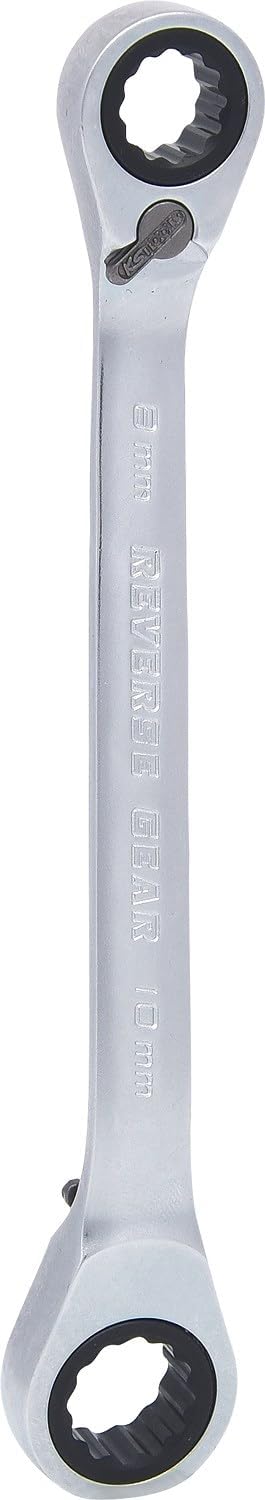 KS Tools 503.4572 GEARplus Doppel-Ratschenringschlüssel umschaltbar 8x10mm, Farbe, 8x10mm