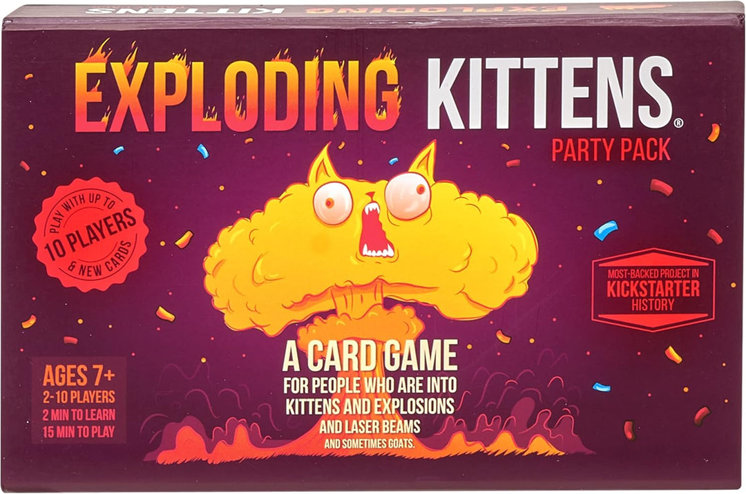 Exploding Kittens Party Pack by Card Games for Adults Teens & Kids - Fun Family Games & Imploding Ki