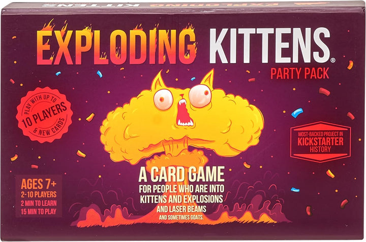 Exploding Kittens Party Pack by Card Games for Adults Teens & Kids - Fun Family Games & Imploding Ki